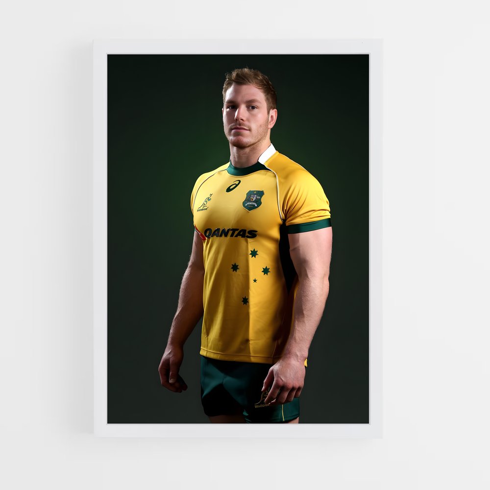 Poster Le Champion en Jaune – affiche Rugby (vue 3)